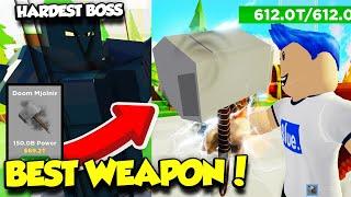 I GOT THE BEST WEAPON EVER AND DEFEATED THE FINAL BOSS IN BOSS FIGHTING SIMULATOR! (Roblox)