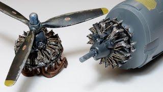 How to paint radial engine. 1/48 R-2800-31 Eduard - F6F hellcat - Great Guide