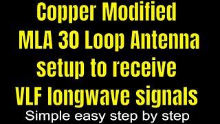 Copper Modified MLA 30 Active Loop Antenna setup to receive VLF longwave signals with SDRPlay RSPdx
