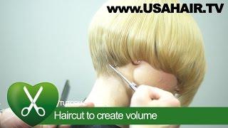 Haircut to create volume. parikmaxer TV USA