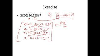 Euclidean Algorithm for Finding GCD - Cryptography - Cyber Security - CSE4003