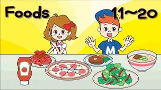 Easy Reading Practice for kids | 80 Foods 11-20