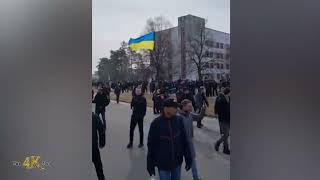 Ukraine: New attacks on Slavutych cause injury during counter protest 3-26-2022