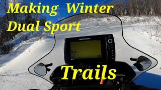 Yamaha VK540 Viking Making Trails for Winter Dual Sport Riding - Yamaha TW200 Dual Sport