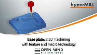 CNC Machining: 2.5D machining with feature and macro technology | hyperMILL |CAM-Software|