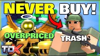 The 5 Worst Things To Spend Gold On In TDX, And Why | ROBLOX