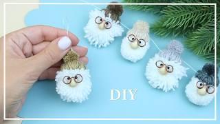 Милые Гномики в Шапочках из Пряжи  Делаю за 5 минут  Pompom Gnome making idea  DIY NataliDoma