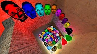 Selene Family and Angry Munci Family and Obunga Nextbot Lobotomy Dash Nextbots Chase me in Maze Gmod
