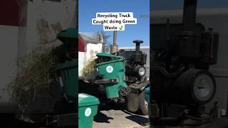 Garbage Truck Picks up Yard Waste  #shorts #garbagetruck #caught