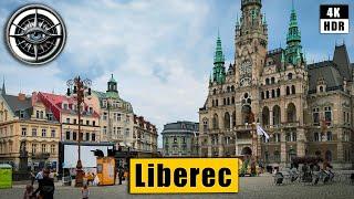 Walking tour of Liberec - Exploring the north of the Czech Republic  4k HDR ASMR