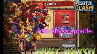 CASTLECLASH| EPIC BATTLE |HOW TO WIN 100% ABYSS APOSTLE |TRẬN CHIẾN SIÊU CẤP