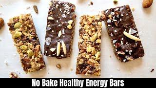 No Bake Healthy Energy Bites | Healthy Energy Bars | The Home Maker Baker