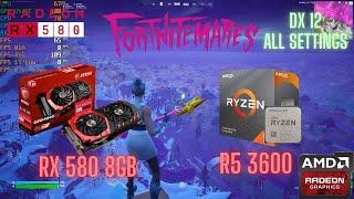 RX 580 + Ryzen 5 3600 Fortnite Ch5 S4 New Fortnitemares update | DX 12 All settings | Benchmark test