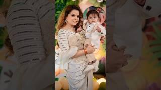 Kartiki Gaikwad celebrated her son's first birthday#kartikigaikwad#sons#birthday#motherson#wiishes