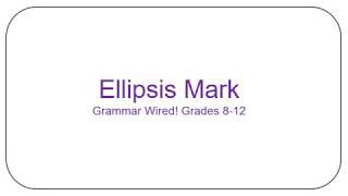 11.10 Ellipsis Mark