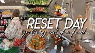 RESET DAY | grocery haul, working out, cleaning & organizing the house, & getting out of a funk 🫧