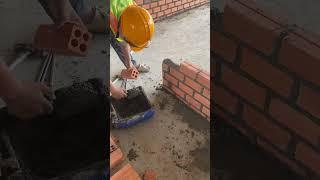 Lay Single Brick #construction #building #civilengineering #concrete #machinery #rebar