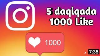 Instagramga tekin like ko'paytirish