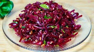 They'll eat it in a minute! I take beets and a can of beans! I'm making delicious beet salad