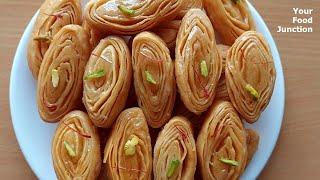 Khaja Recipe | Chirote | Bengali khaja | परफेक्ट खाजा । Diwali Special  | Your food junction.