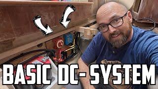 ️ Hurricane-damaged catamaran - our basic DC-system and engines fully connected.  Ep.631