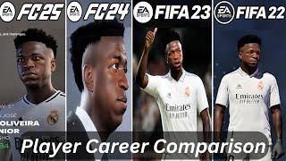 FC 25 Vs FC 24 Vs FIFA 23 Vs FIFA 22 | Player Career Comparison