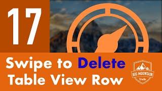 Swipe To Delete Table View Row - Part 17 - Itinerary App (iOS, Xcode 9, Swift 4)