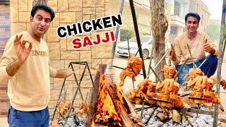 Full Chicken Sajji bana k Distribute kr Di 