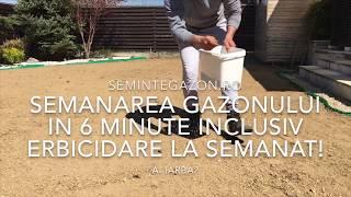 Semanarea gazonului+erbicidare la semanat  in 6 minute; semintegazon.ro