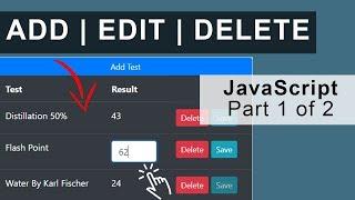 Quick Add Edit Delete Table Items | JavaScript + Backend (Part 1 of 2)