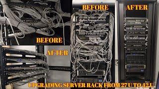 installation Data Center Cable Management Rack 27U to 42U Upgrading data Server Rack Capacity