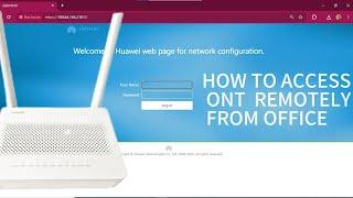 How to Enable Remote Management HUAWEI ONT | HUAWEI EG8141A5 |