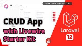 Laravel 12 CRUD with Livewire Starter Kit