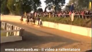 Palio - Le incredibili immagini dell'incidente - Morto un cavallo e 2 fantini feriti