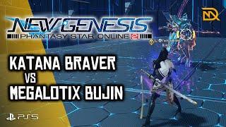 Phantasy Star Online 2: New Genesis | Katana Braver vs. Megalotix Bujin | No damage | PSO2 NGS | PS5