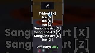 Combo with Sanguine Art, Ice, and Dragon Trident in Blox Fruits! #shorts #roblox #bloxfruits