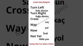 Azerbaijani Sentences Daily Use English To Azerbaijani #azerbaijani