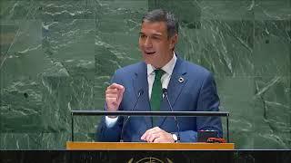 Spain BANS docking of 2 US ships - Watch Pedro Sánchez Pérez-Castejón BLASTS UN Speech