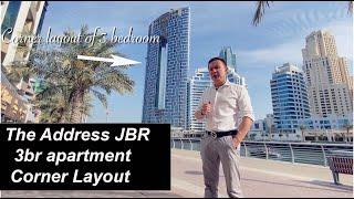 The Address Jumeirah Dubai | 3 bedroom apartment | corner layout