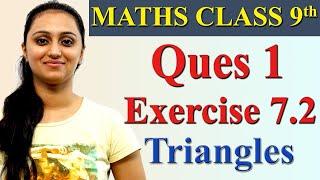 Q 1, Ex 7.2, Chapter 7 - Triangles - NCERT Maths Class 9, CBSE