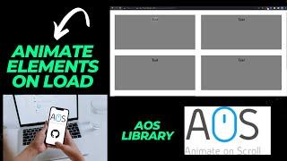 Animate Element / Element On Scroll  | JavaScript AOS Library