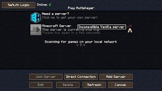 [Fixed Error] Incompatible Vanilla Server For Aternos In Minecraft