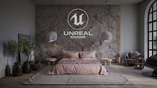 UE5 Lumen  | Визуализация интерьера спальни | Bedroom interior in Unreal Engine