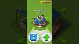 Boom Beach: HQ Levels 1-25 #shorts