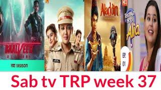 sab tv trp this week | sab tv trp 2020 | sab tv trp week 37 | sab tv trp list | tmkoc |