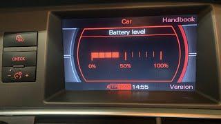 Audi A6 add battery level check option