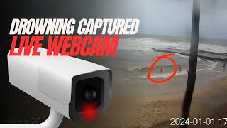 Watch drowning captured on live webcam | Tragic start to the New Year as a man on holiday drowns