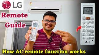 LG AC Remote Demo 2023  LG Dual Inverter AC Remote Functions  How LG AC Remote Works