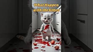 POLICE CAME FOR A BLOODY CAT #shorts #cat#catlover #cute #kitten #cutecat #aiart #cats#sad#ytshorts