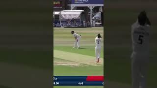 Washington Sundar's first county championship wicket with just his second ball